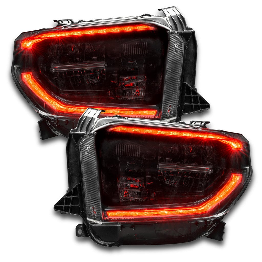 2018-2021 Toyota Tundra Flow Series/Color Chasing DRL Boards - RGB Halo Kits Multicolor Flow Series Color Chasing RGBWA LED headlight kit Oracle Lighting Trendz OneUpLighting Morimoto theretrofitsource AutoLEDTech Diode Dynamics