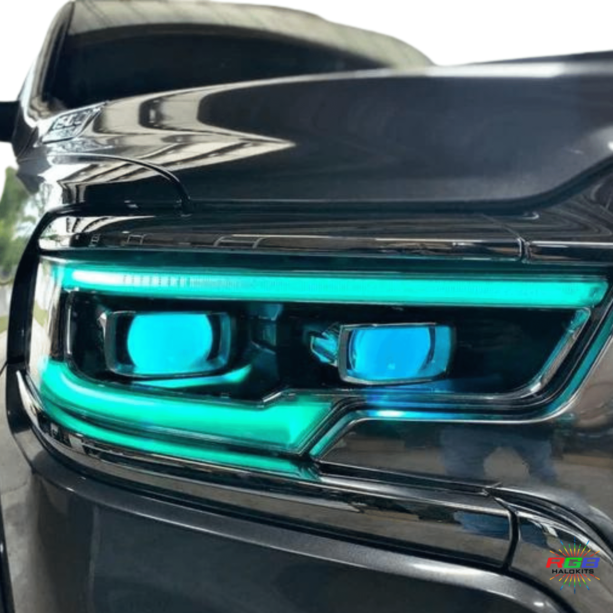 2019-2023 Dodge Ram 1500 RGBW DRL Boards - RGB Halo Kits Multicolor Flow Series Color Chasing RGBWA LED headlight kit Oracle Lighting Trendz OneUpLighting Morimoto theretrofitsource AutoLEDTech Diode Dynamics
