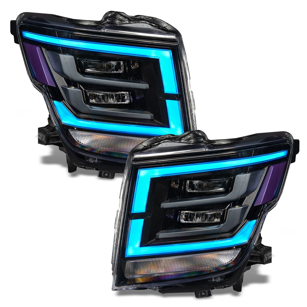 2021-2022 Nissan Titan RGBW DRL Boards - RGB Halo Kits Multicolor Flow Series Color Chasing RGBWA LED headlight kit Colorshift Oracle Lighting Trendz OneUpLighting Morimoto theretrofitsource AutoLEDTech Diode Dynamics