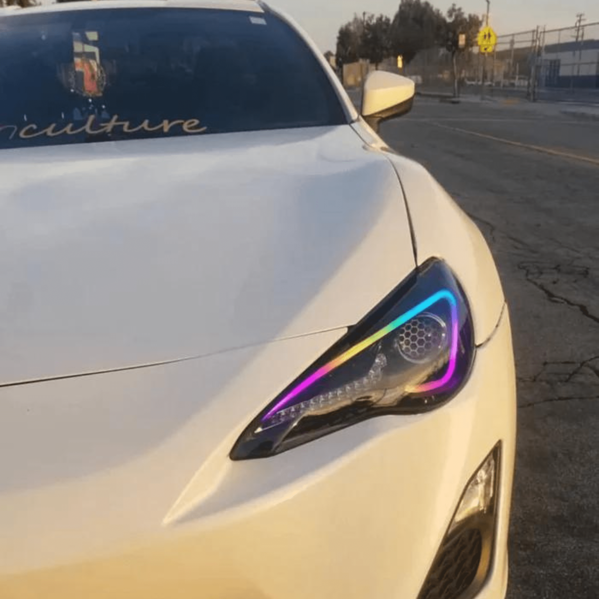 2012-2017 Scion FRS Spec-D Flow Series/Color Chasing DRL Boards - RGB Halo Kits Multicolor Flow Series Color Chasing RGBWA LED headlight kit Oracle Lighting Trendz OneUpLighting Morimoto theretrofitsource AutoLEDTech Diode Dynamics