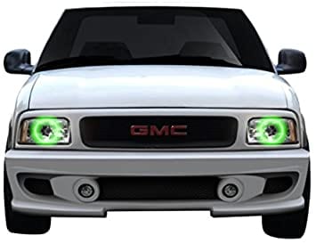 1994-1997 GMC Sonoma Multicolor Halo Kit - RGB Halo Kits Multicolor Flow Series Color Chasing RGBWA LED headlight kit Oracle Lighting Trendz OneUpLighting Morimoto theretrofitsource AutoLEDTech Diode Dynamics