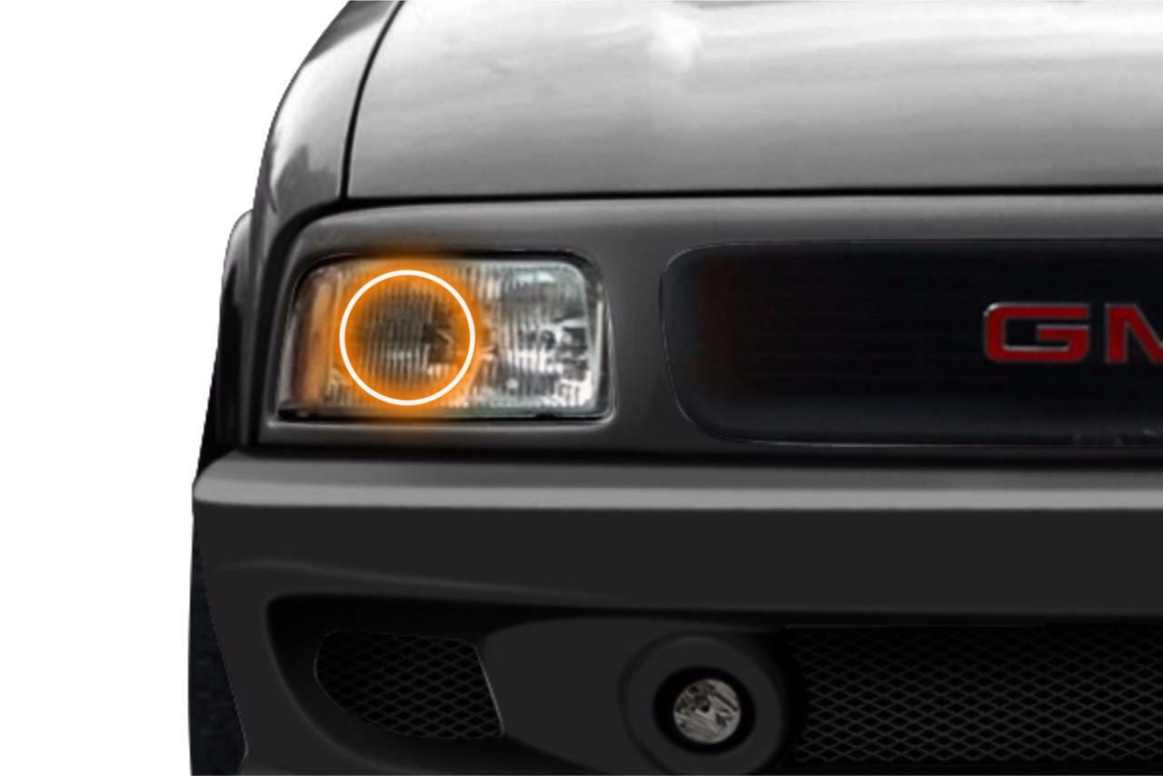 1994-1997 GMC Sonoma Multicolor Halo Kit - RGB Halo Kits Multicolor Flow Series Color Chasing RGBWA LED headlight kit Oracle Lighting Trendz OneUpLighting Morimoto theretrofitsource AutoLEDTech Diode Dynamics