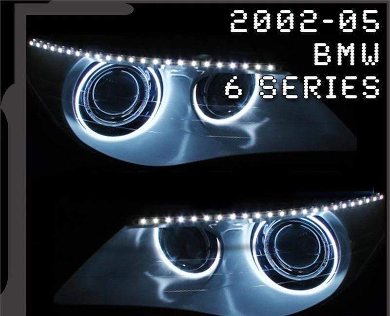 2002-2005 BMW 6 Series Multicolor Halo Kit - RGB Halo Kits Multicolor Flow Series Color Chasing RGBWA LED headlight kit Colorshift Oracle Lighting Trendz OneUpLighting Morimoto theretrofitsource AutoLEDTech Diode Dynamics