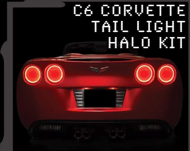 2005-2013 Chevrolet C6 Corvette Tail Light Multicolor Halo Kit - RGB Halo Kits Multicolor Flow Series Color Chasing RGBWA LED headlight kit Oracle Lighting Trendz OneUpLighting Morimoto theretrofitsource AutoLEDTech Diode Dynamics