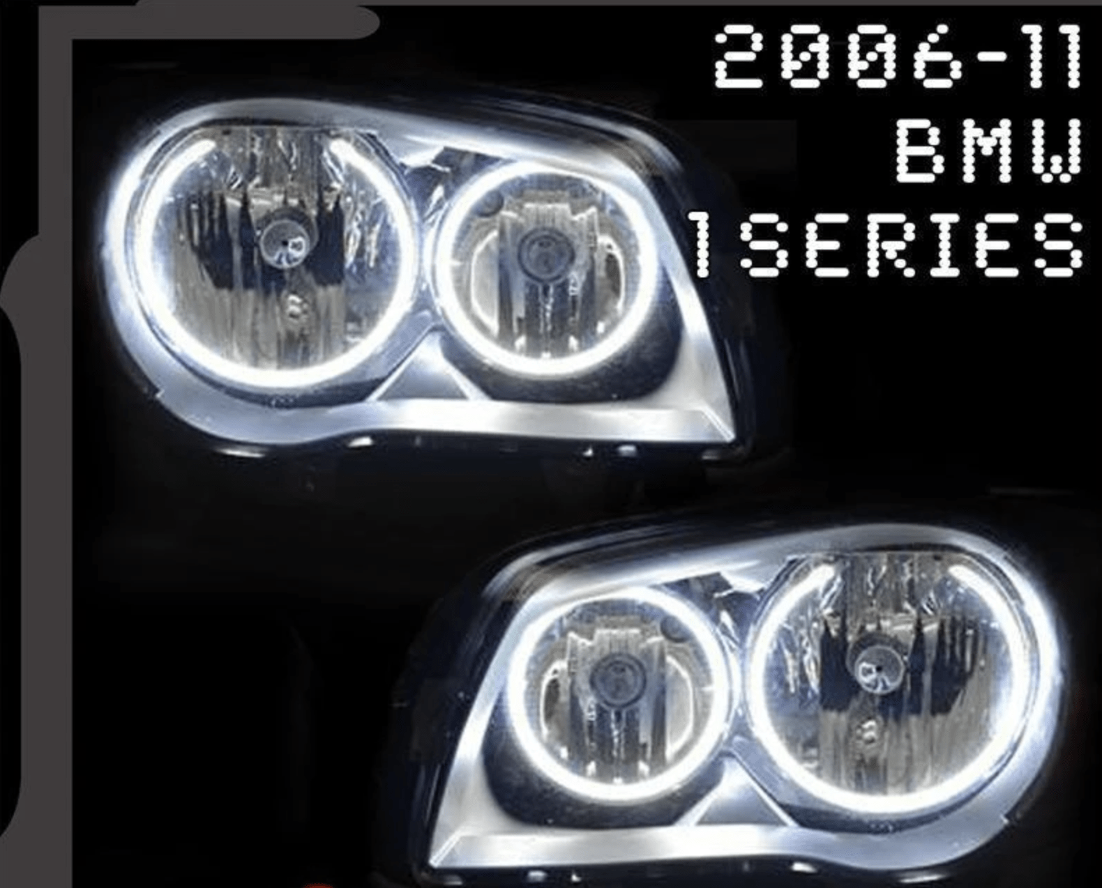 2006-2011 BMW 1 Series Multicolor Halo Kit - RGB Halo Kits Multicolor Flow Series Color Chasing RGBWA LED headlight kit Colorshift Oracle Lighting Trendz OneUpLighting Morimoto theretrofitsource AutoLEDTech Diode Dynamics