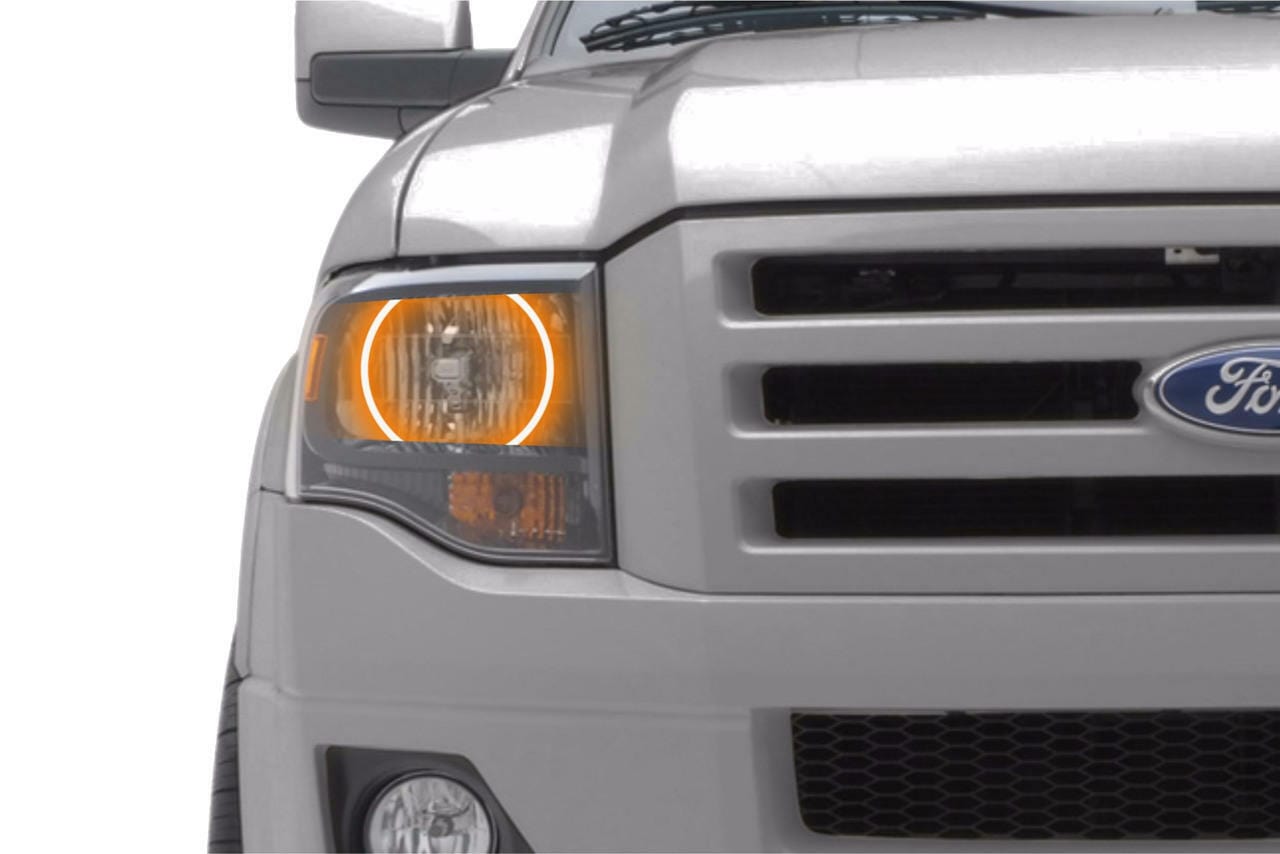 2007-2014 Ford expedition Multicolor Halo kit - RGB Halo Kits Multicolor Flow Series Color Chasing RGBWA LED headlight kit Colorshift Oracle Lighting Trendz OneUpLighting Morimoto theretrofitsource AutoLEDTech Diode Dynamics