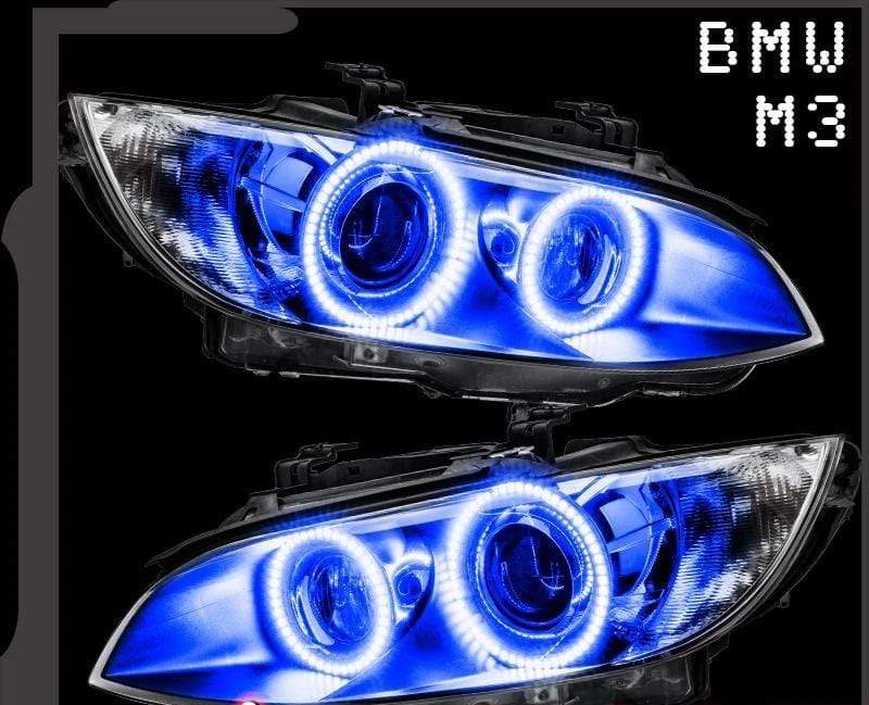 2008-2013 BMW M3 Multicolor Halo kit - RGB Halo Kits Multicolor Flow Series Color Chasing RGBWA LED headlight kit Colorshift Oracle Lighting Trendz OneUpLighting Morimoto theretrofitsource AutoLEDTech Diode Dynamics