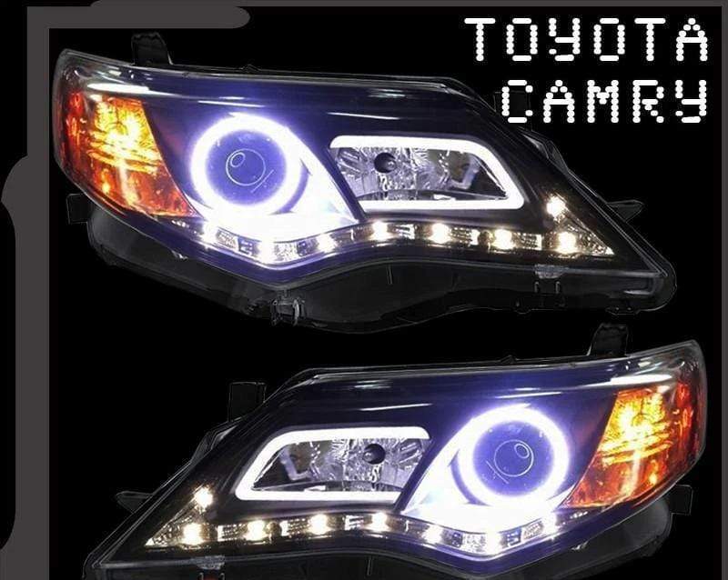 2012-2015 Toyota Camry Multicolor Halo Kit - RGB Halo Kits Multicolor Flow Series Color Chasing RGBWA LED headlight kit Oracle Lighting Trendz OneUpLighting Morimoto theretrofitsource AutoLEDTech Diode Dynamics
