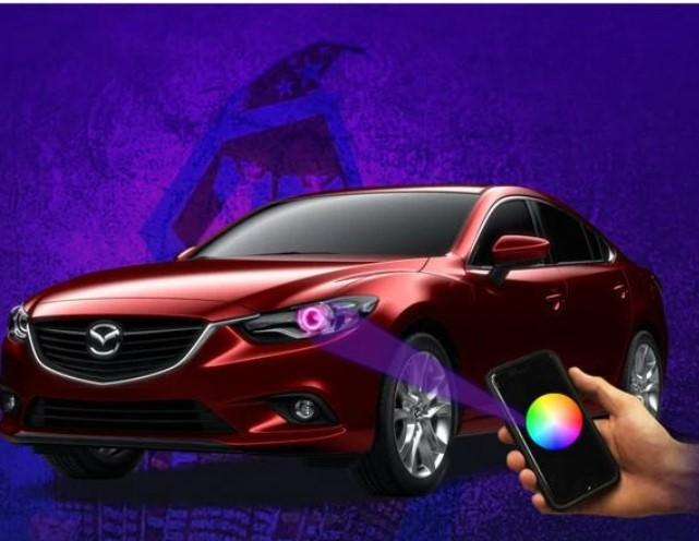 2014-2017 Mazda 6 Multicolor Halo Kit - RGB Halo Kits Multicolor Flow Series Color Chasing RGBWA LED headlight kit Oracle Lighting Trendz OneUpLighting Morimoto theretrofitsource AutoLEDTech Diode Dynamics