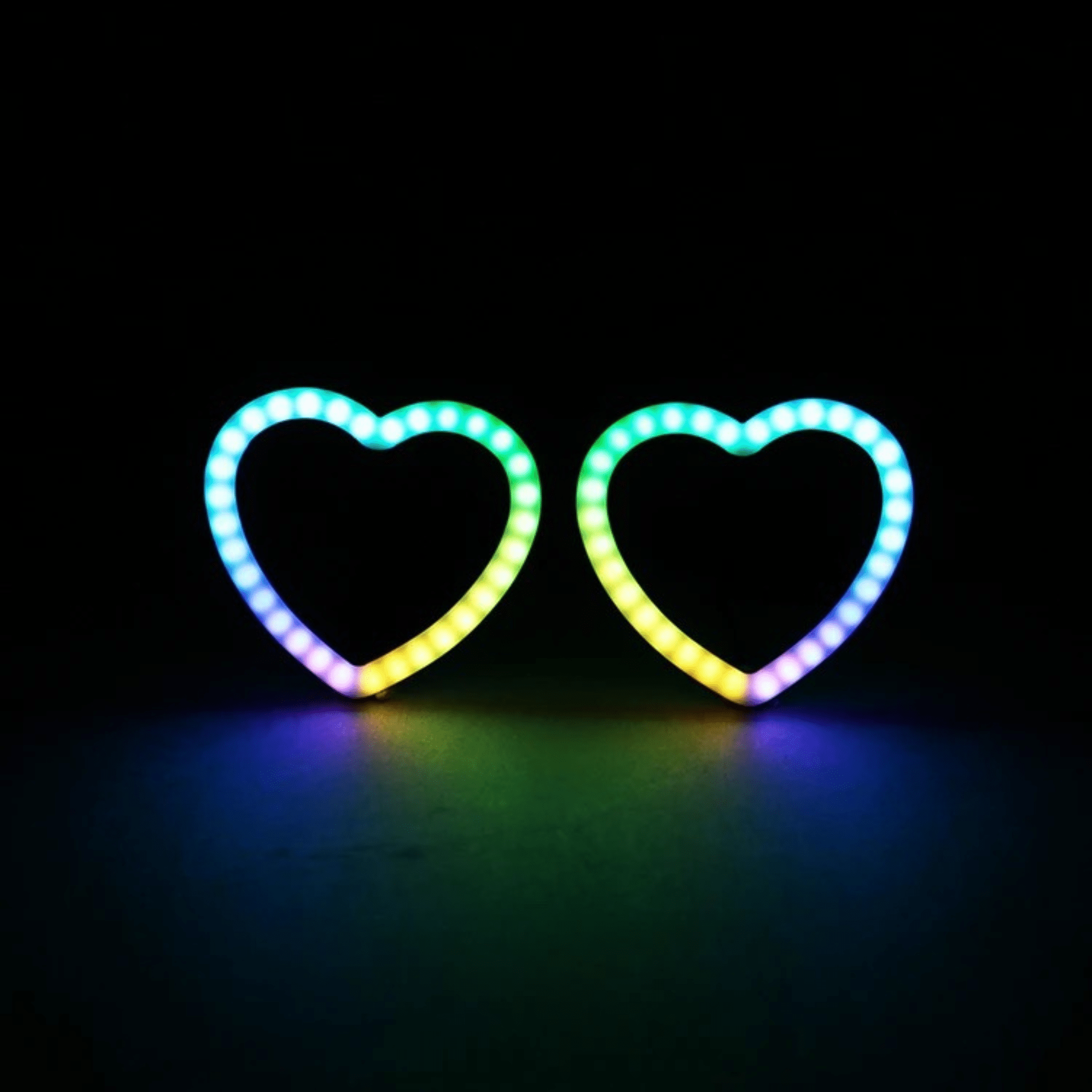 Heart Halo Rings | Multicolor - RGB Halo Kits Multicolor Flow Series Color Chasing RGBWA LED headlight kit Oracle Lighting Trendz OneUpLighting Morimoto theretrofitsource AutoLEDTech Diode Dynamics