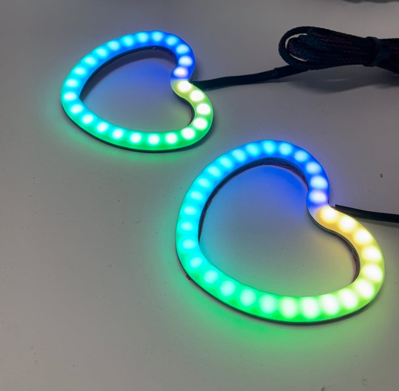 RGB Halo Kits Halo Rings Heart multicolor LED halo rings (Choose your size)