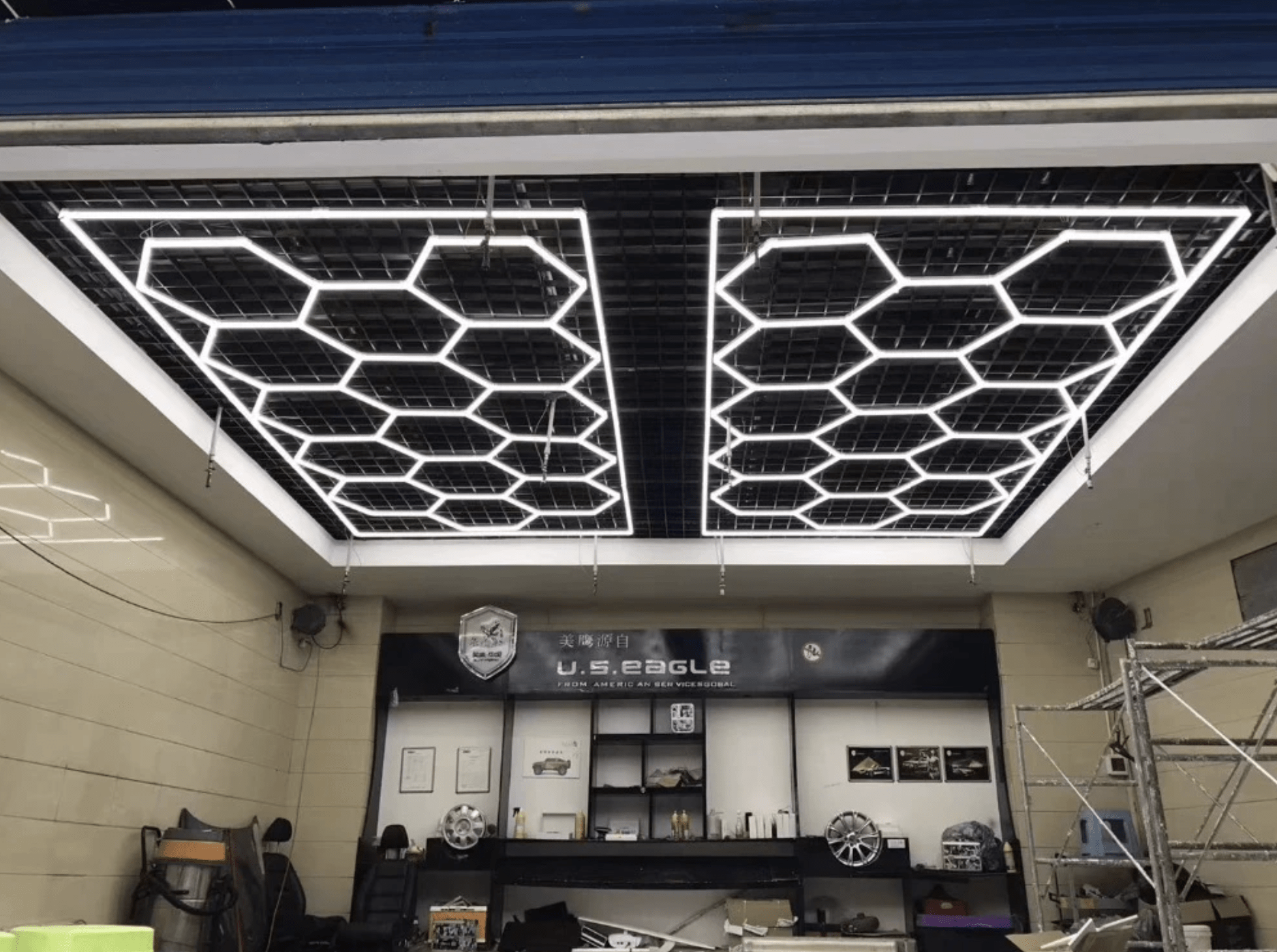 Hexagon Garage Lights