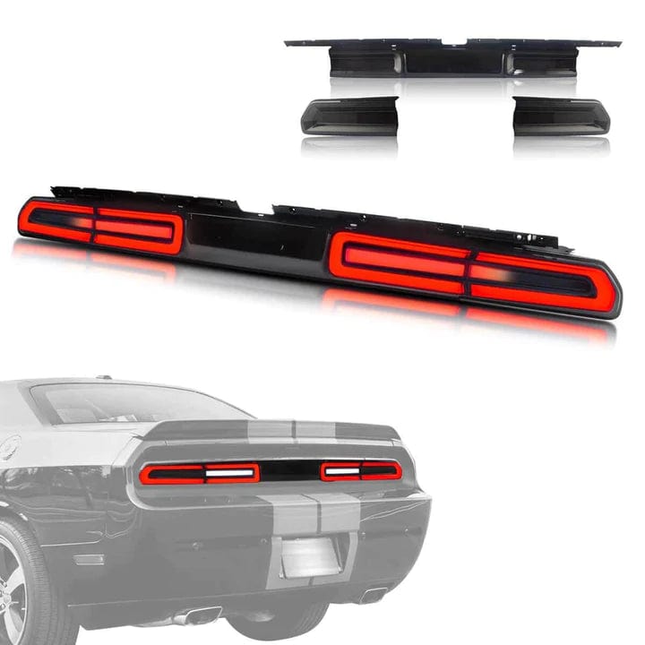 RGB Halo Kits Led Tail Lights Red Clear - Amber Turn Signal 2008-2014 DODGE CHALLENGER Tail Lights