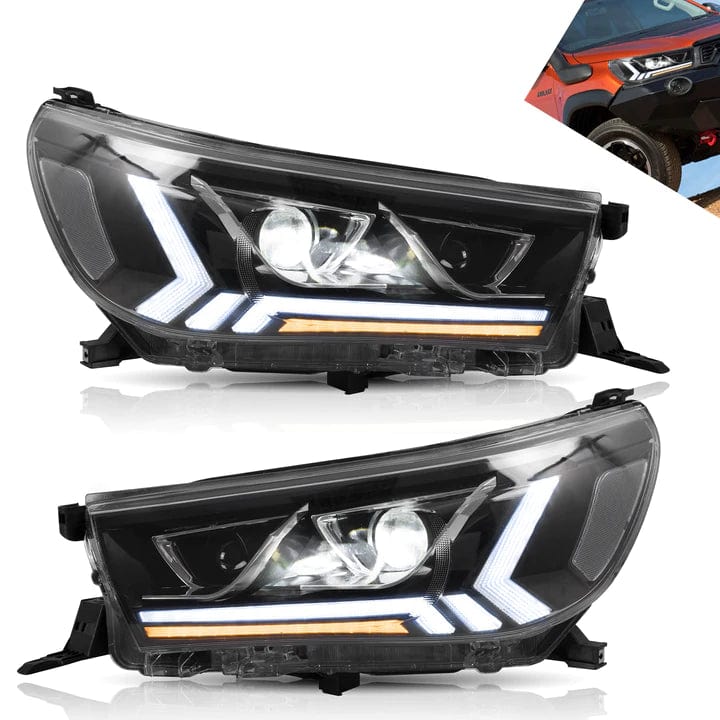 2015-2020 Toyota HILUX Front Lamp - RGB Halo Kits Multicolor Flow Series Color Chasing RGBWA LED headlight kit Oracle Lighting Trendz OneUpLighting Morimoto theretrofitsource AutoLEDTech Diode Dynamics
