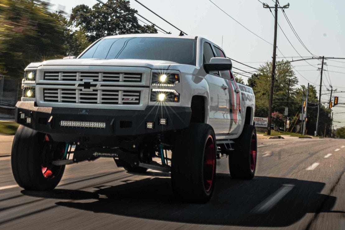 CHEVROLET SILVERADO 1500 (14-15): XB LED HEADLIGHTS - RGB Halo Kits Multicolor Flow Series Color Chasing RGBWA LED headlight kit Oracle Lighting Trendz OneUpLighting Morimoto theretrofitsource AutoLEDTech Diode Dynamics