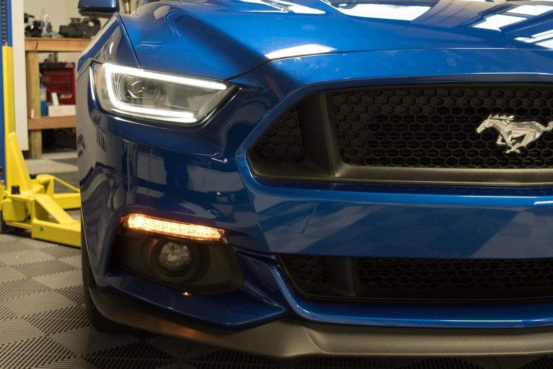 Ford Mustang (15-17): XB LED Headlights - RGB Halo Kits Multicolor Flow Series Color Chasing RGBWA LED headlight kit Oracle Lighting Trendz OneUpLighting Morimoto theretrofitsource AutoLEDTech Diode Dynamics