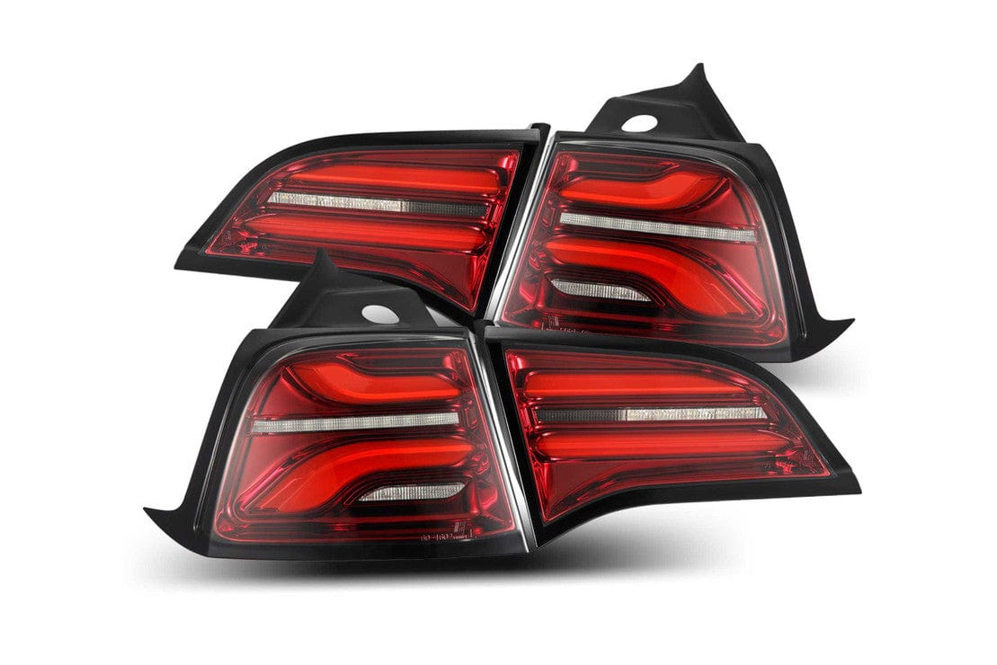 TESLA MODEL 3 / MODEL Y: ALPHAREX PRO LED TAIL LIGHTS - RGB Halo Kits Multicolor Flow Series Color Chasing RGBWA LED headlight kit Colorshift Oracle Lighting Trendz OneUpLighting Morimoto theretrofitsource AutoLEDTech Diode Dynamics