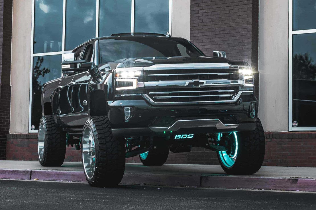 CHEVROLET SILVERADO 1500 (16-18): XB LED HEADLIGHTS - RGB Halo Kits Multicolor Flow Series Color Chasing RGBWA LED headlight kit Oracle Lighting Trendz OneUpLighting Morimoto theretrofitsource AutoLEDTech Diode Dynamics