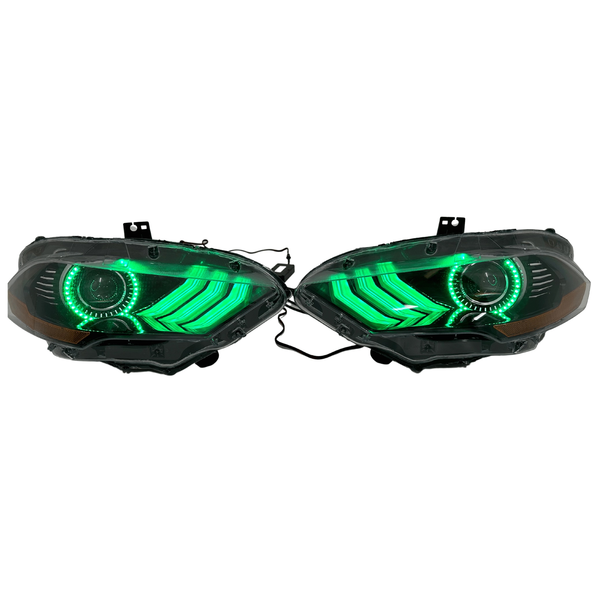 Ford Mustang: Multicolor Flow Series Headlights (2018-2023) – Custom Multicolor LED Lighting by RGB Halo Kits