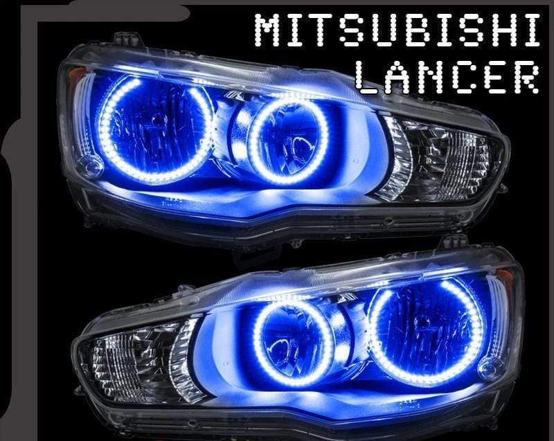 Mitsubishi Lancer/Evo Multicolor Halo Kit- Non Projector/HID (2008-2016) – Custom Multicolor LED Lighting by RGB Halo Kits