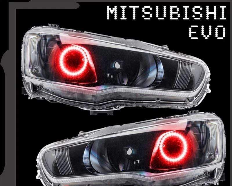 Mitsubishi Evo Multicolor Halo Kit- Projector/HID (2008-2016) – Custom Multicolor LED Lighting by RGB Halo Kits