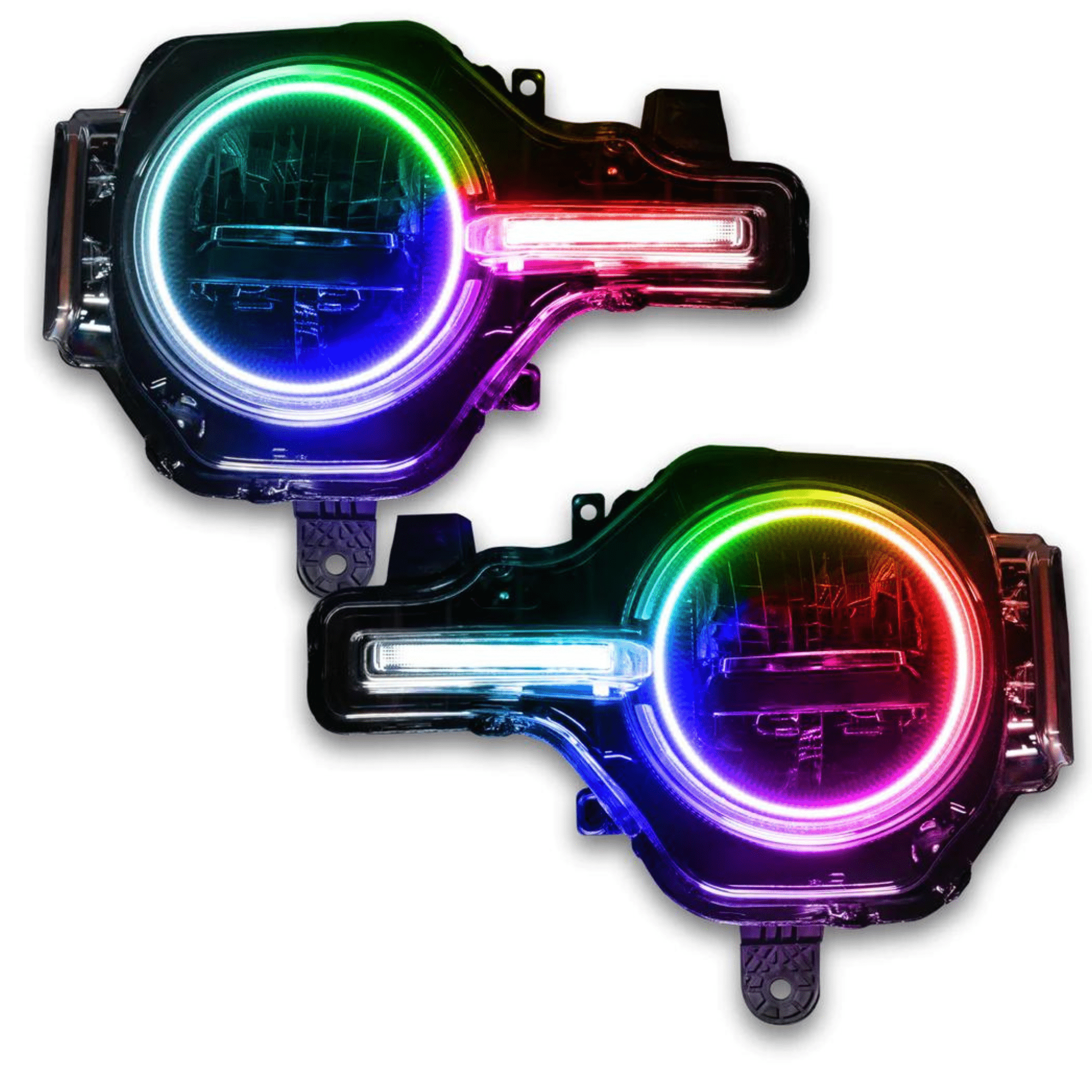 Ford Bronco: Multicolor Flow Headlights (2021-2024) – Custom Multicolor LED Lighting by RGB Halo Kits