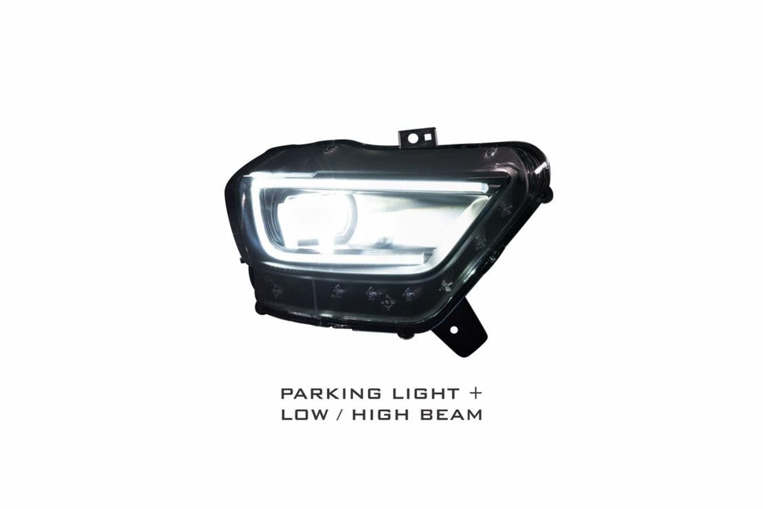 Ford Mustang: LED Headlights (2015 - 2017) | XB – Custom Multicolor LED Lighting by RGB Halo Kits