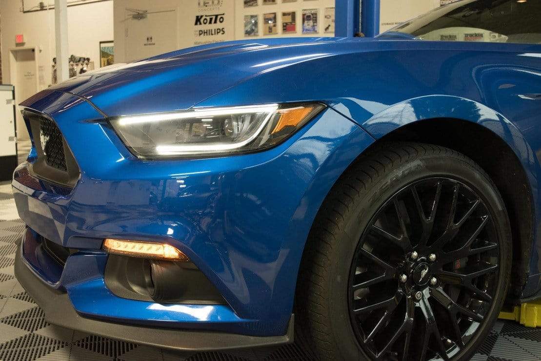 Ford Mustang: LED Headlights (2015 - 2017) | XB – Custom Multicolor LED Lighting by RGB Halo Kits