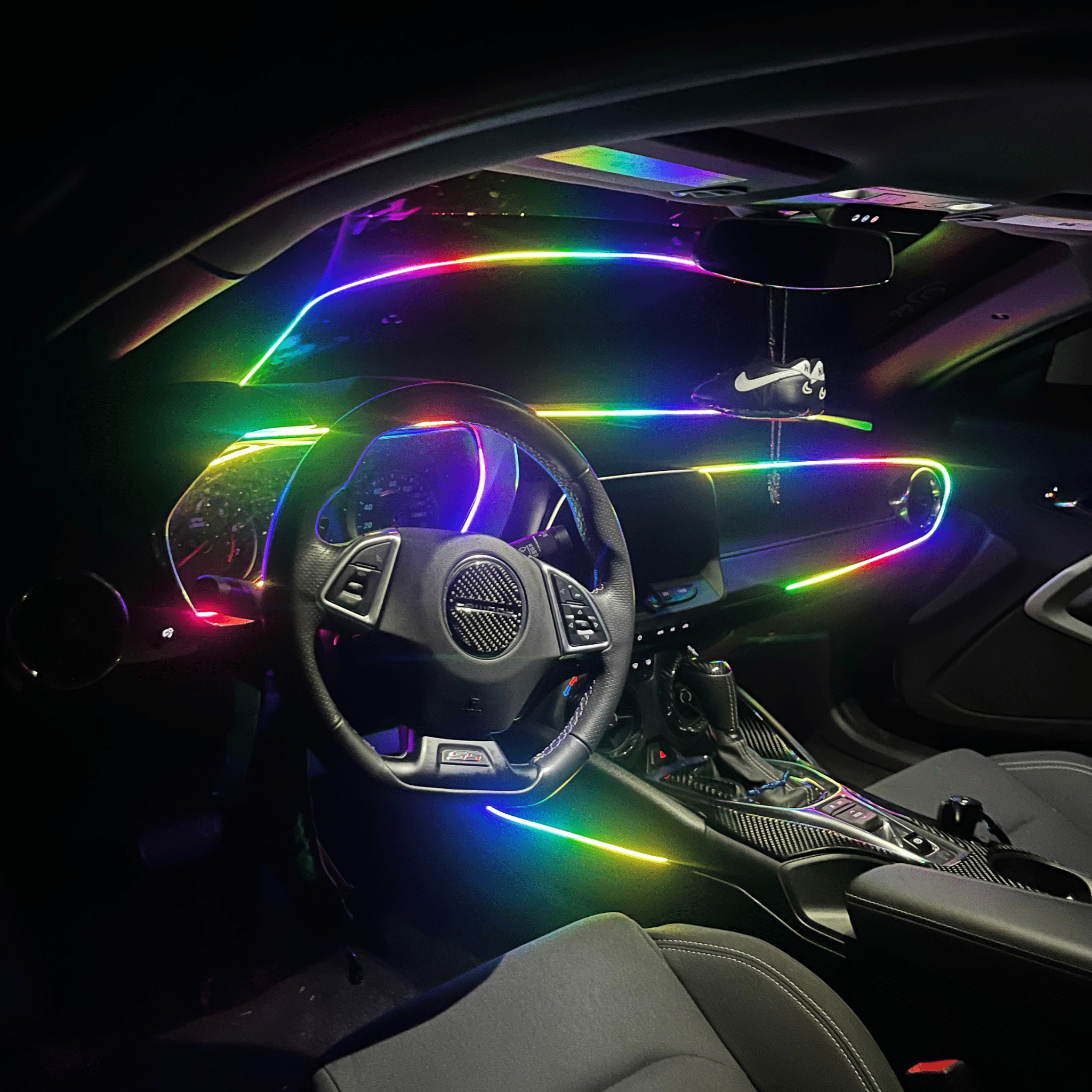 Flow Series Fiber Optic Interior Lighting Kit – 43" Ultra-Thin LED Strips (Version 2.0) – Custom Multicolor LED Lighting by RGB Halo Kits