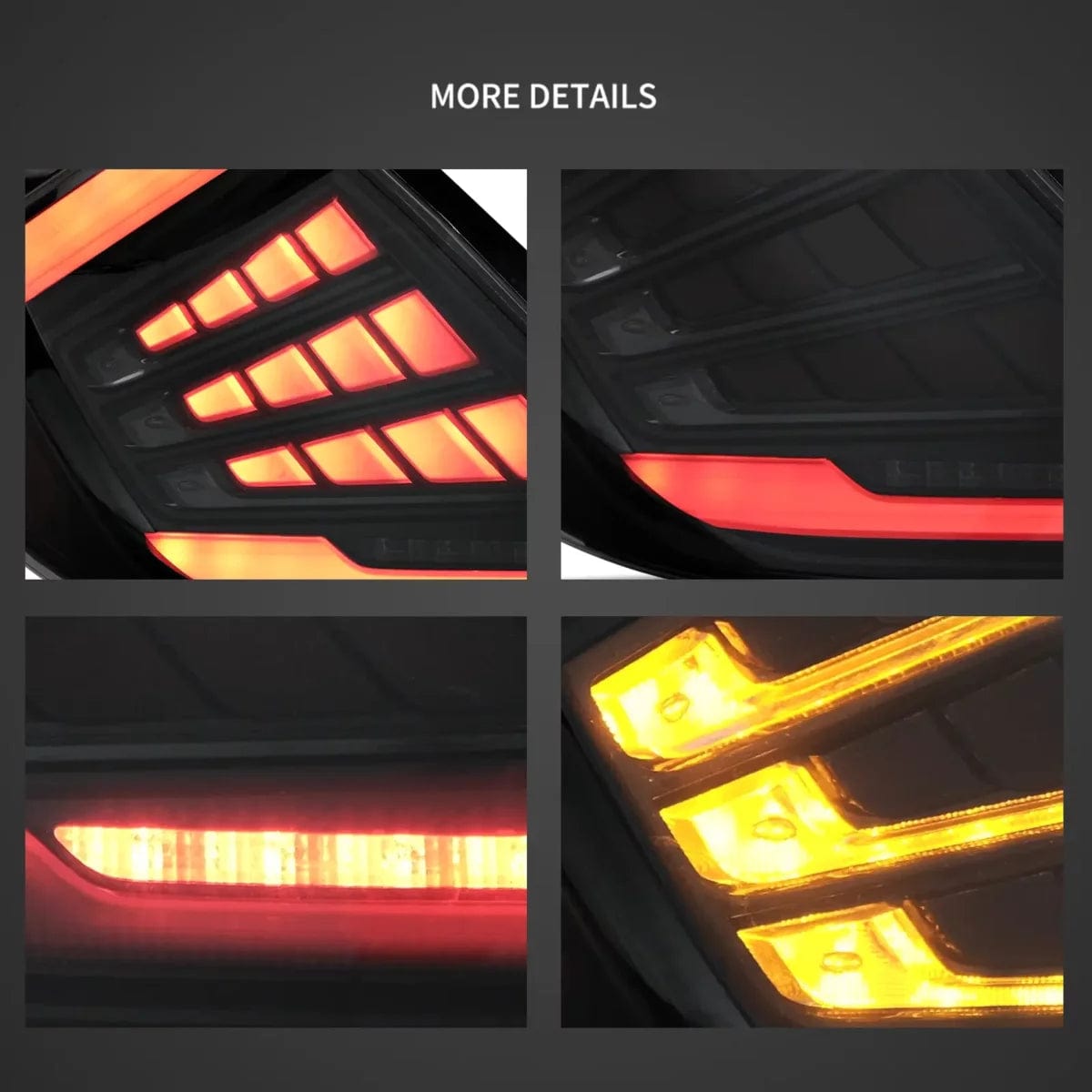 16-21 Honda Civic Hatchback Tail Lights with Dynamic Welcome Lighting - RGB Halo Kits Multicolor Flow Series Color Chasing RGBWA LED headlight kit Colorshift Oracle Lighting Trendz OneUpLighting Morimoto theretrofitsource AutoLEDTech Diode Dynamics