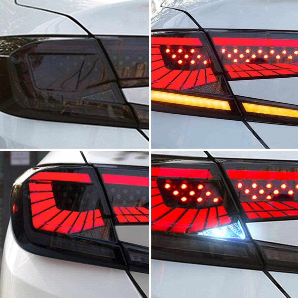 Vland Led Tail Lights Smoked 2018-2022 Honda Accord Tail lights with Dynamic Welcome Lighting